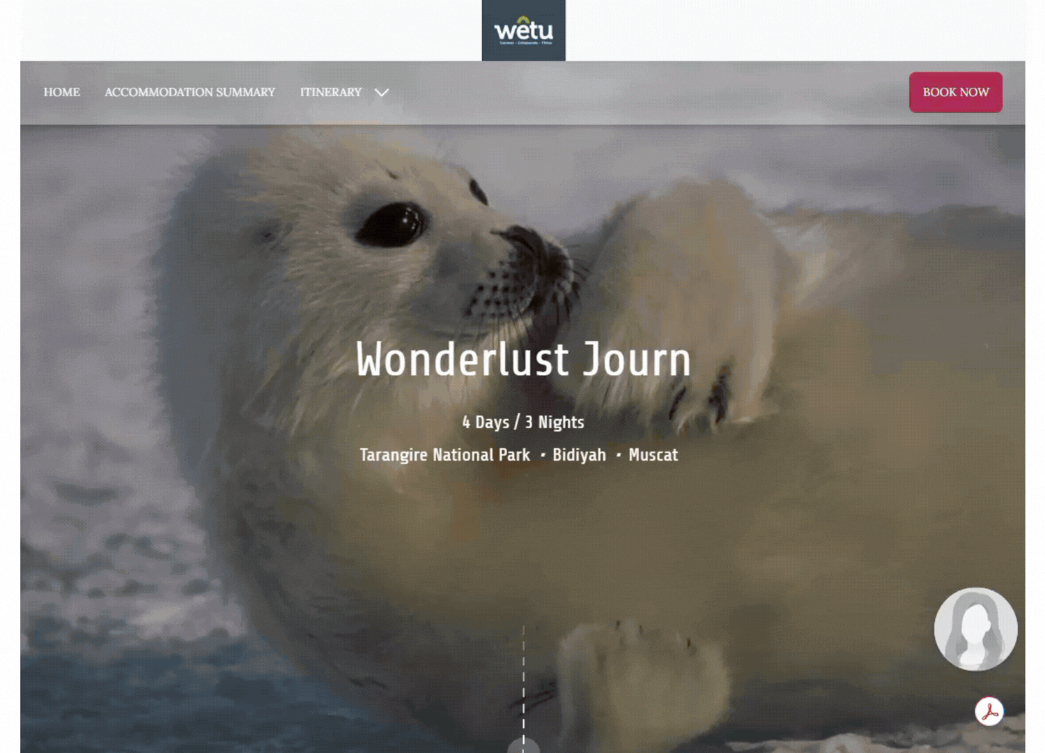 Discovery itinerary showing Travel Guidance displayed at the bottom of the page