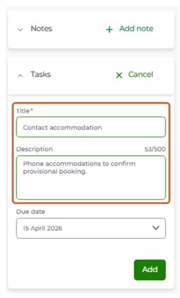 add or manage notes and tasks for a contact 9