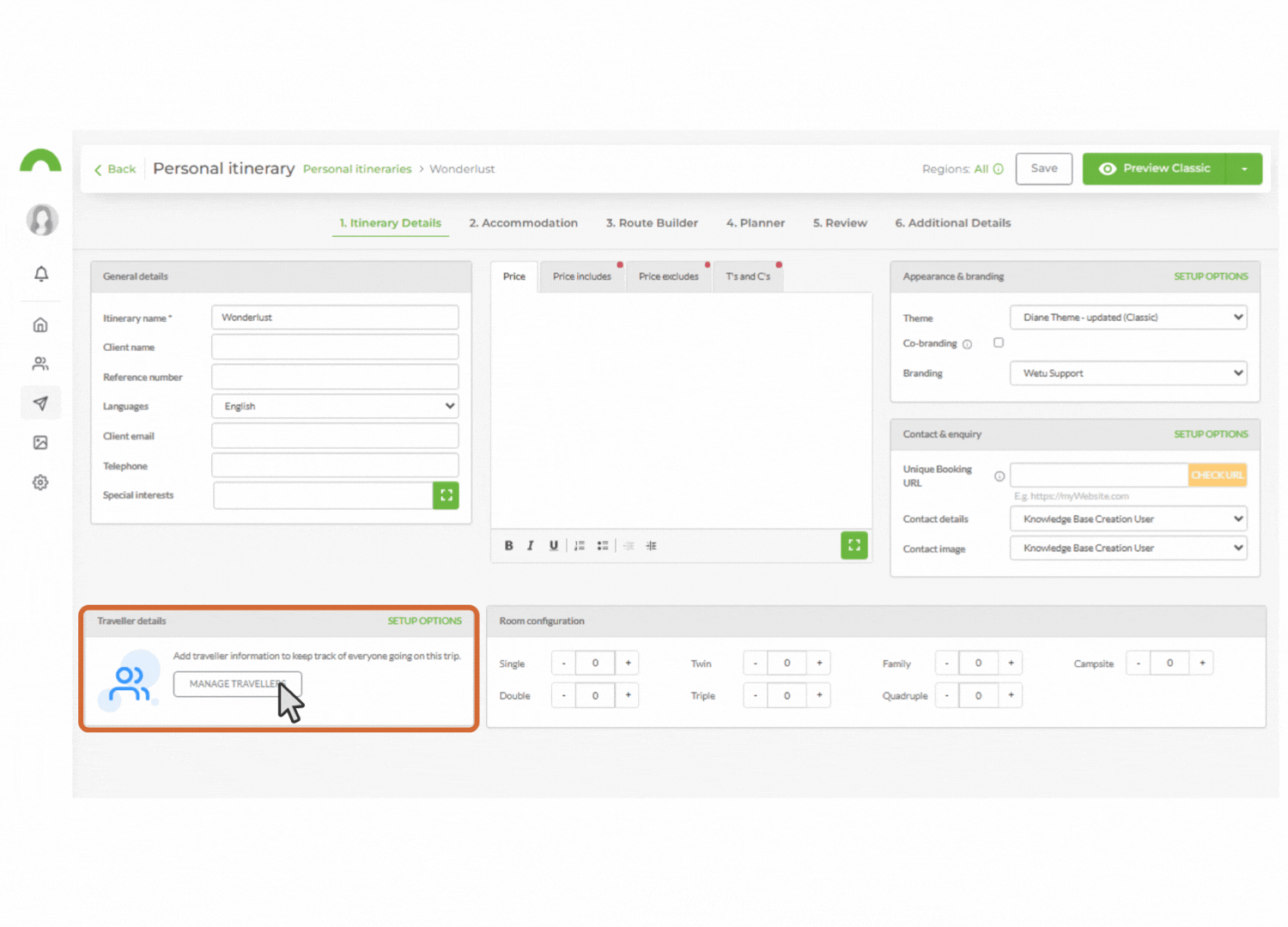 create travler contacts directly from iten 3 gif