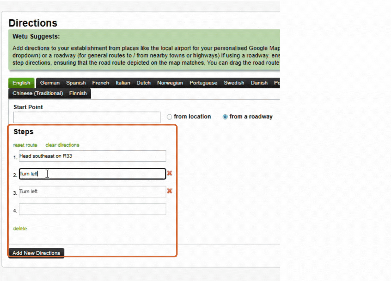manage custom directions 11