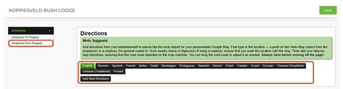 manage custom directions 13a