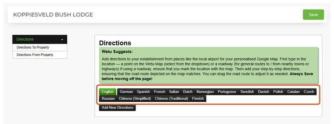 manage custom directions 5