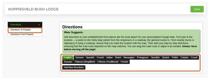 manage custom directions 6