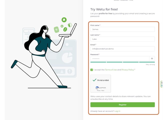 Registration Form **Location:** After "Click 'Register
