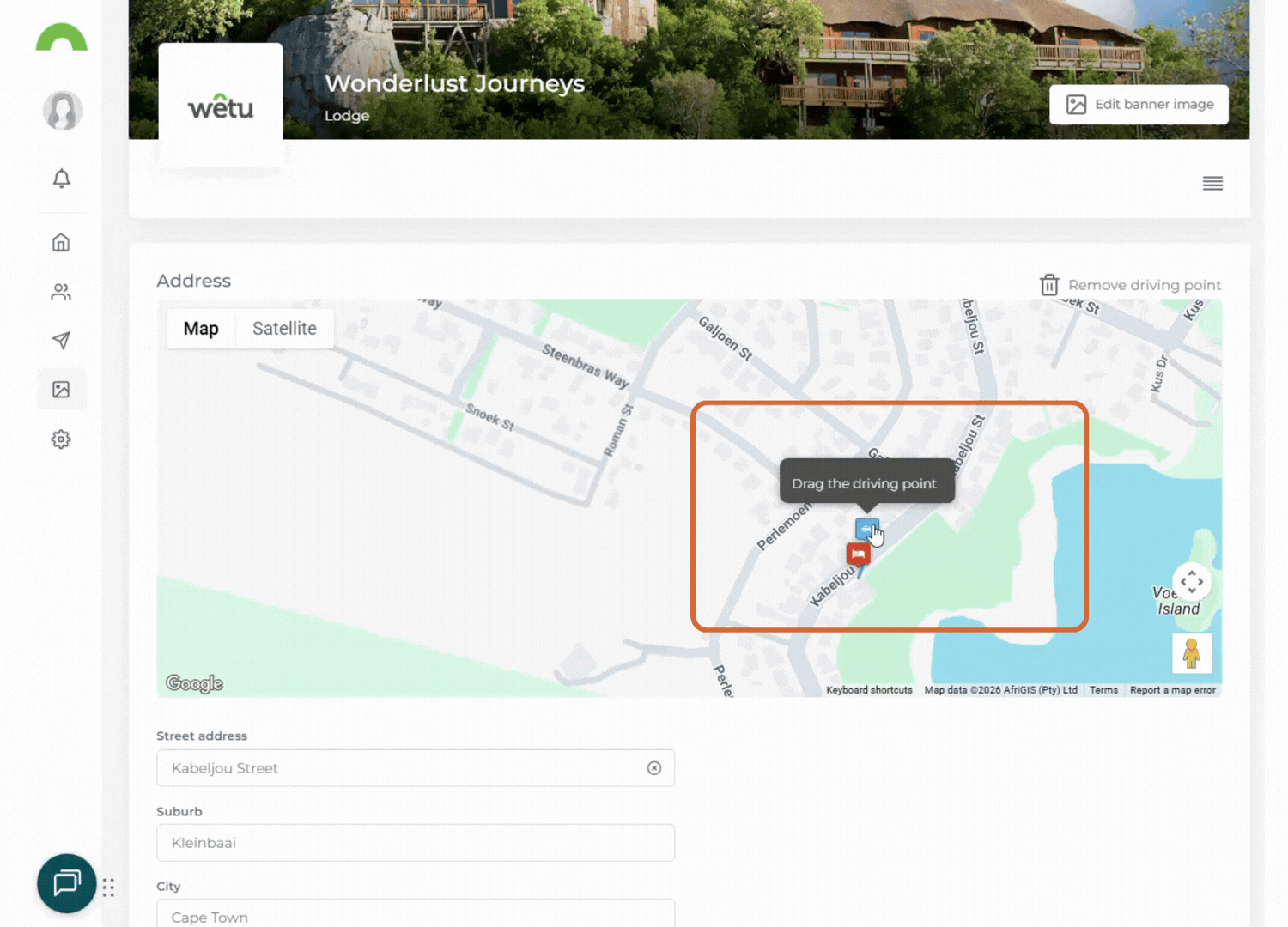 location driving point