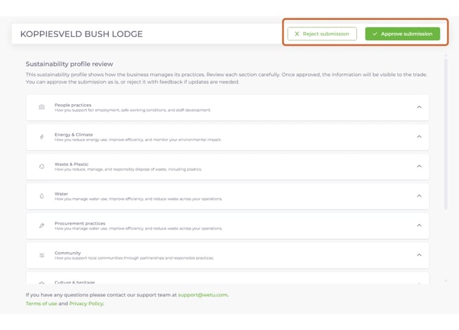 Set Up and Complete Your Sustainability Profile 14