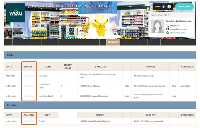 hide transport company details 5