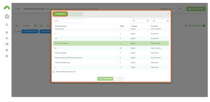Adding Multiday components 3