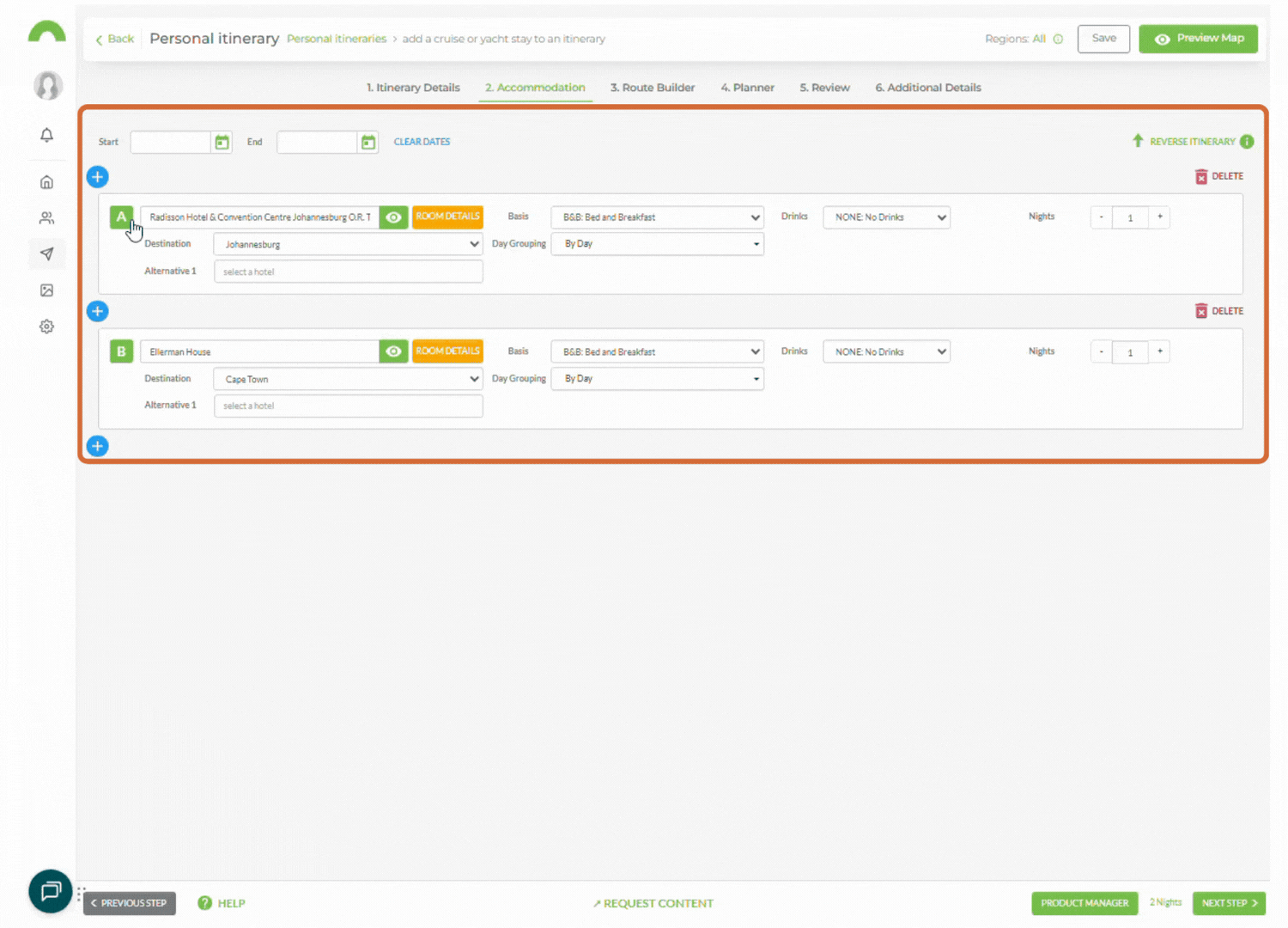 Adding Multiday components 5