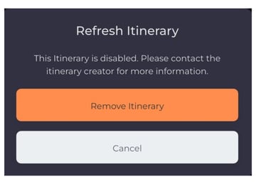 disable or archive an itinerary 5