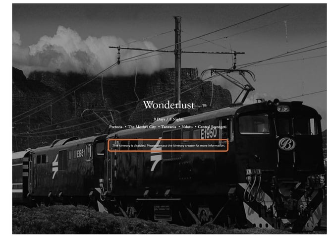 disable or archive an itinerary 7