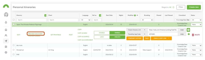 share and manage my itinerary links 2