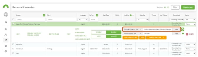 share and manage my itinerary links 3