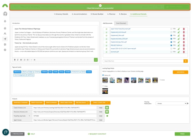 share and manage my itinerary links 7